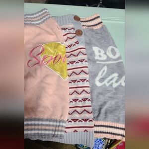 Dog Sweaters Set Of 3- Med Size Dog